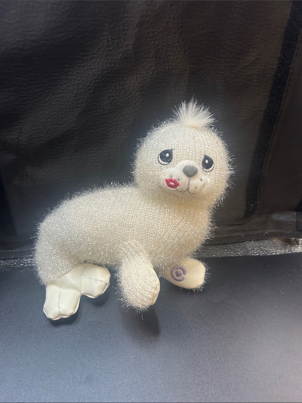 Precious Moments White Sparkle Seal Plush